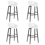 Chaises de bar lot de 4 blanc