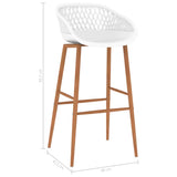 Tabourets de bar lot de 4 blanc