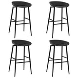 Chaises de bar lot de 4 noir