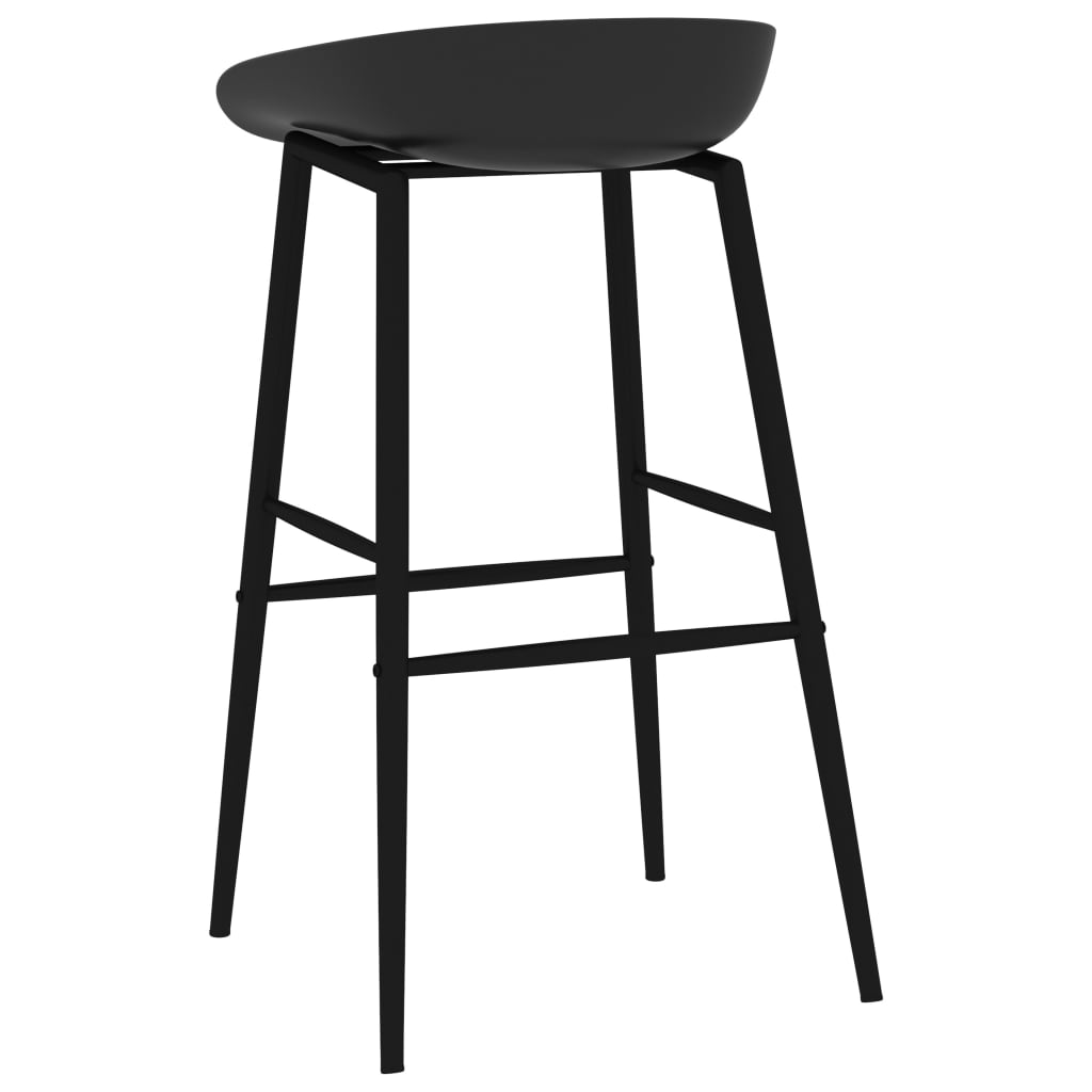 Chaises de bar lot de 4 noir