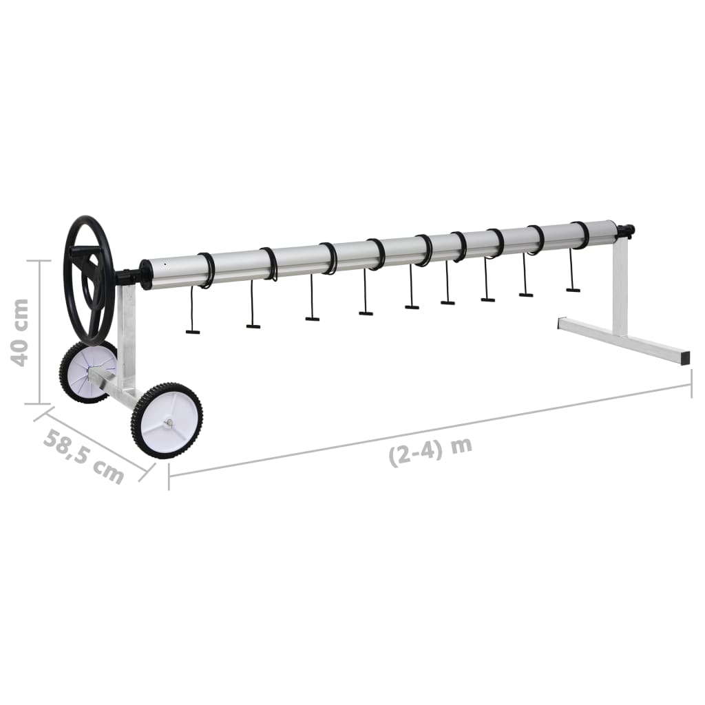 Swimming pool cover reel with stainless steel base