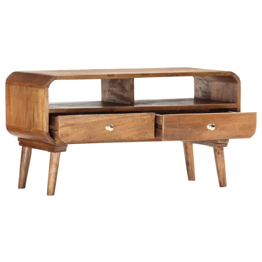 Meuble TV 90x35x47 cm Bois massif de manguier