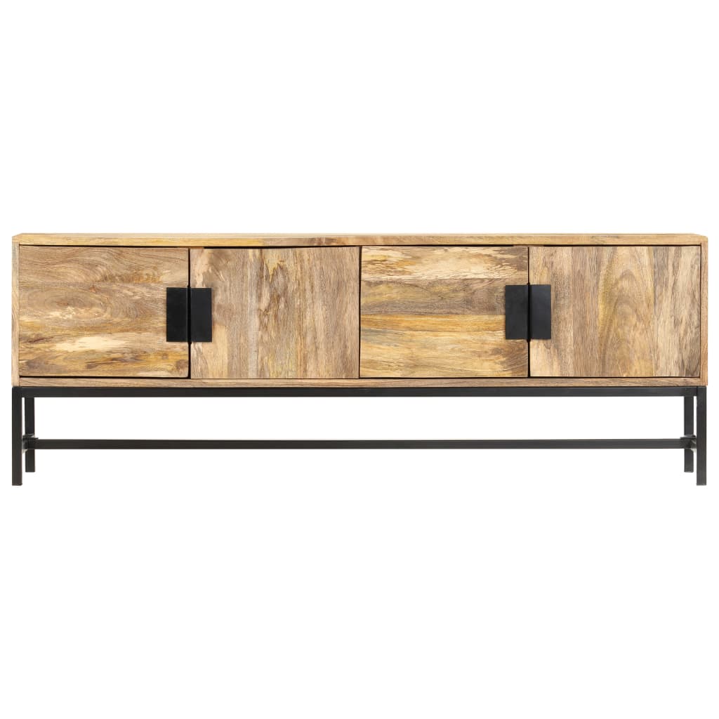 Meuble TV 140x30x50 cm Bois massif de manguier