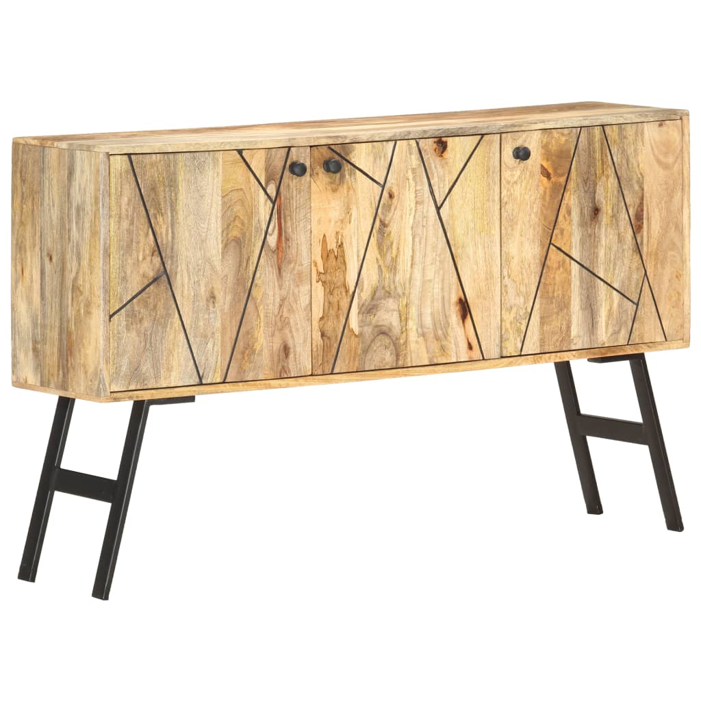 Buffet 118x30x75 cm Bois de manguier massif