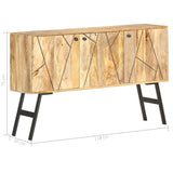 Buffet 118x30x75 cm Bois de manguier massif