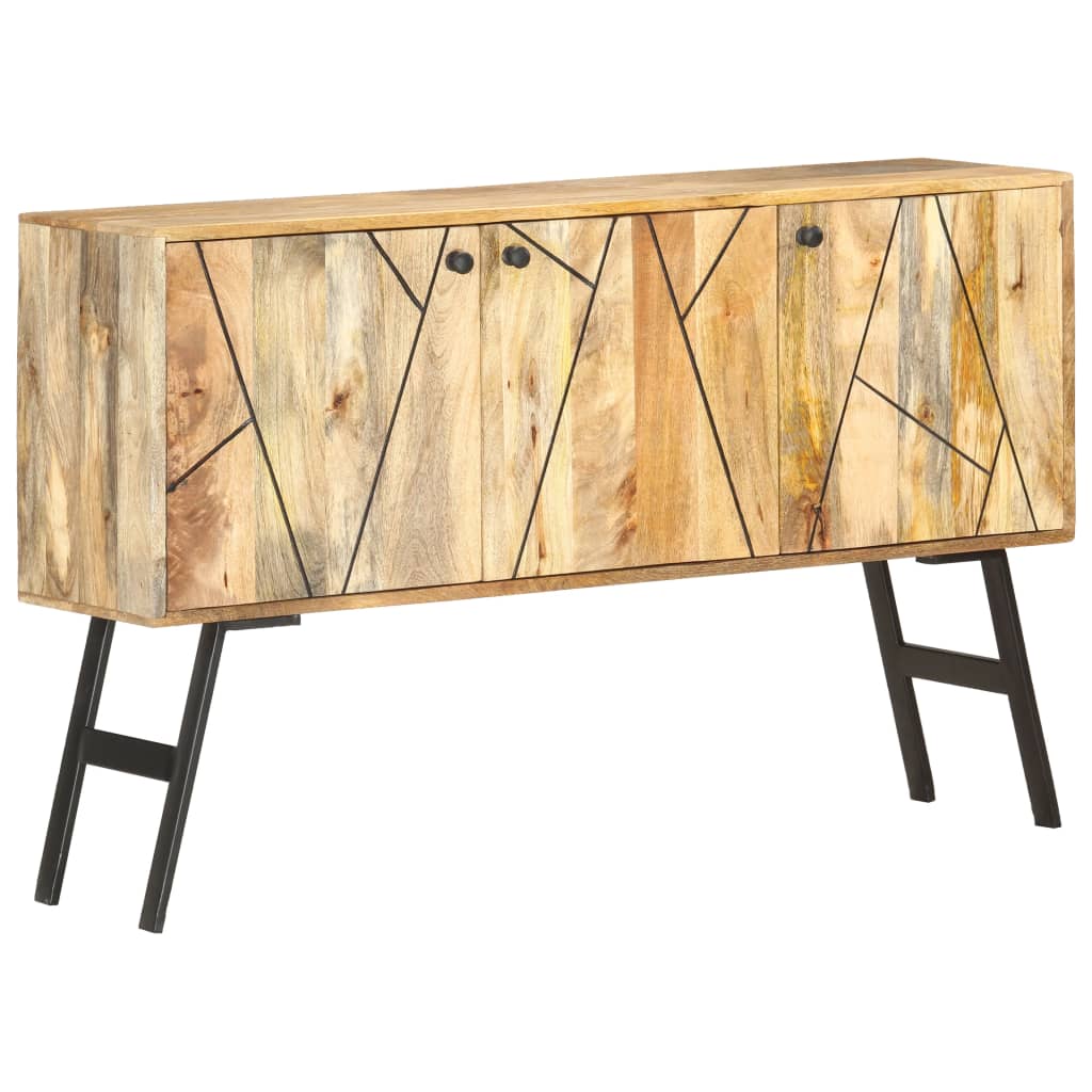 Buffet 118x30x75 cm Bois de manguier massif