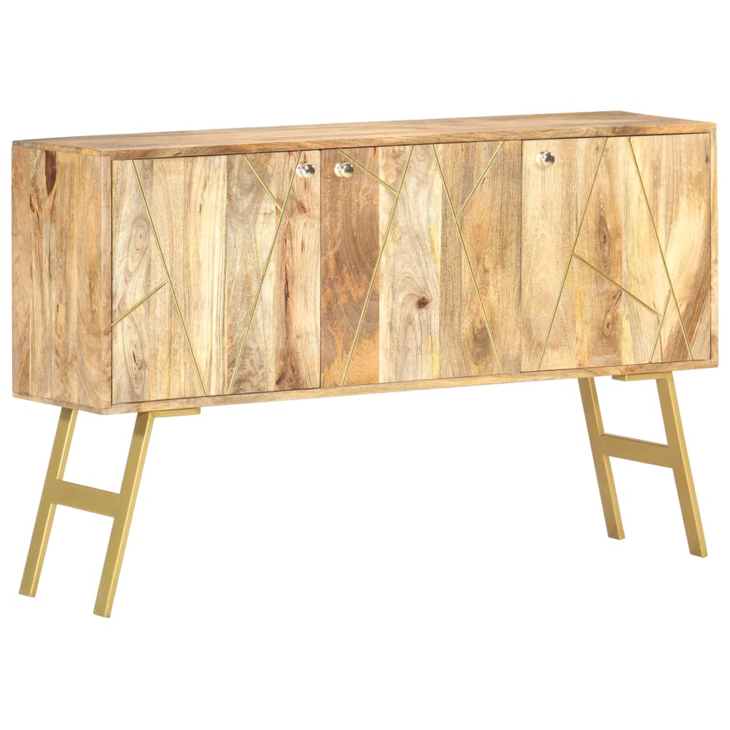 Buffet 118x30x75 cm Bois de manguier massif