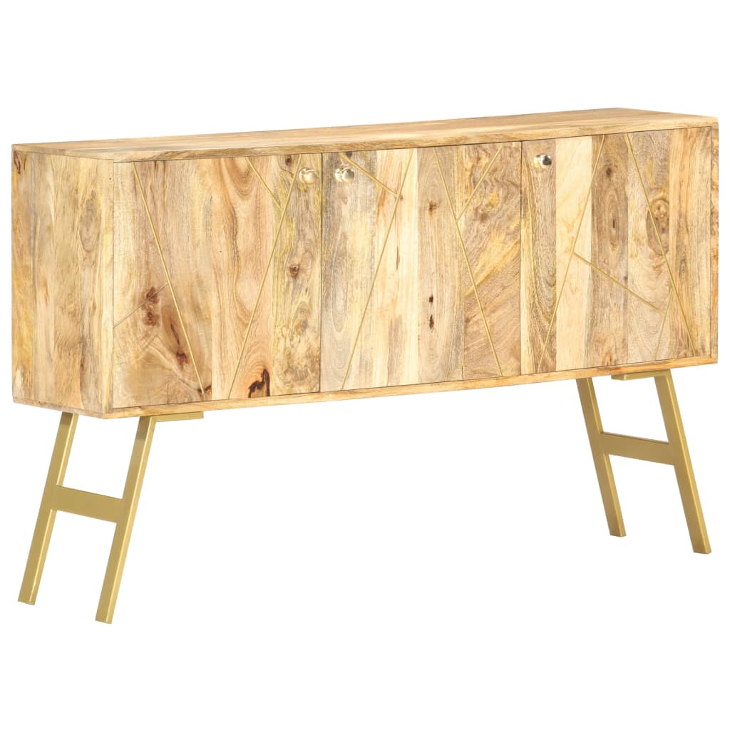 Buffet 118x30x75 cm Bois de manguier massif