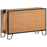 Sideboard 100x31x60 cm Rohes massives Mangoholz