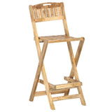 Chaises de bar de jardin pliables lot de 2 Bois manguier solide