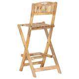 Chaises de bar de jardin pliables lot de 2 Bois manguier solide