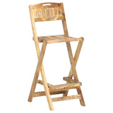 Chaises de bar de jardin pliables lot de 2 Bois manguier solide