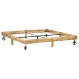 Cadre de lit sans matelas bois de manguier massif 200x200 cm