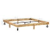 Cadre de lit sans matelas bois de manguier massif 200x200 cm