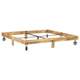 Cadre de lit sans matelas bois de manguier massif 200x200 cm