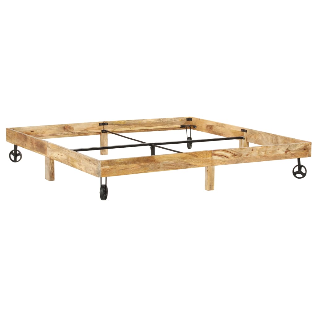 Cadre de lit sans matelas bois de manguier massif 200x200 cm