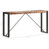 Table console 150x35x76 cm Bois de récupération massif