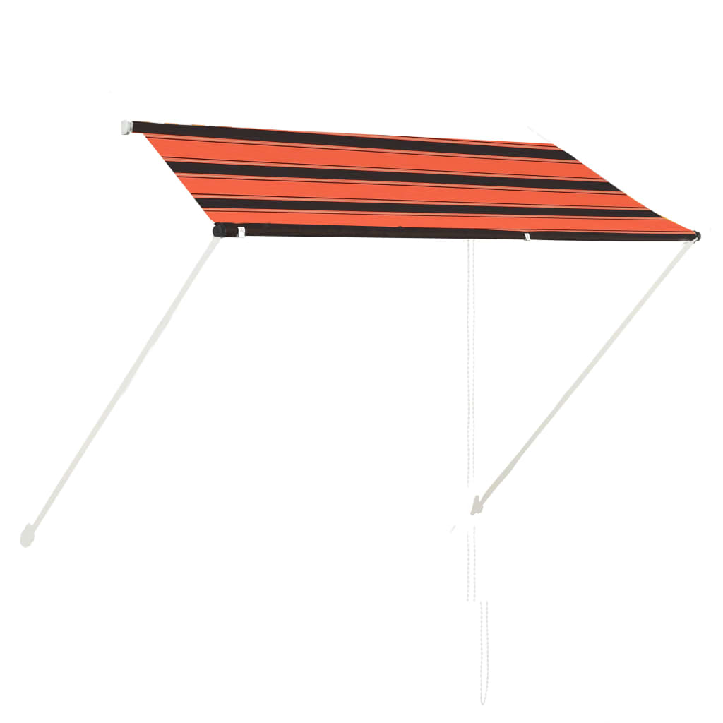 Einziehbare Markise 250x150 cm Orange und Braun