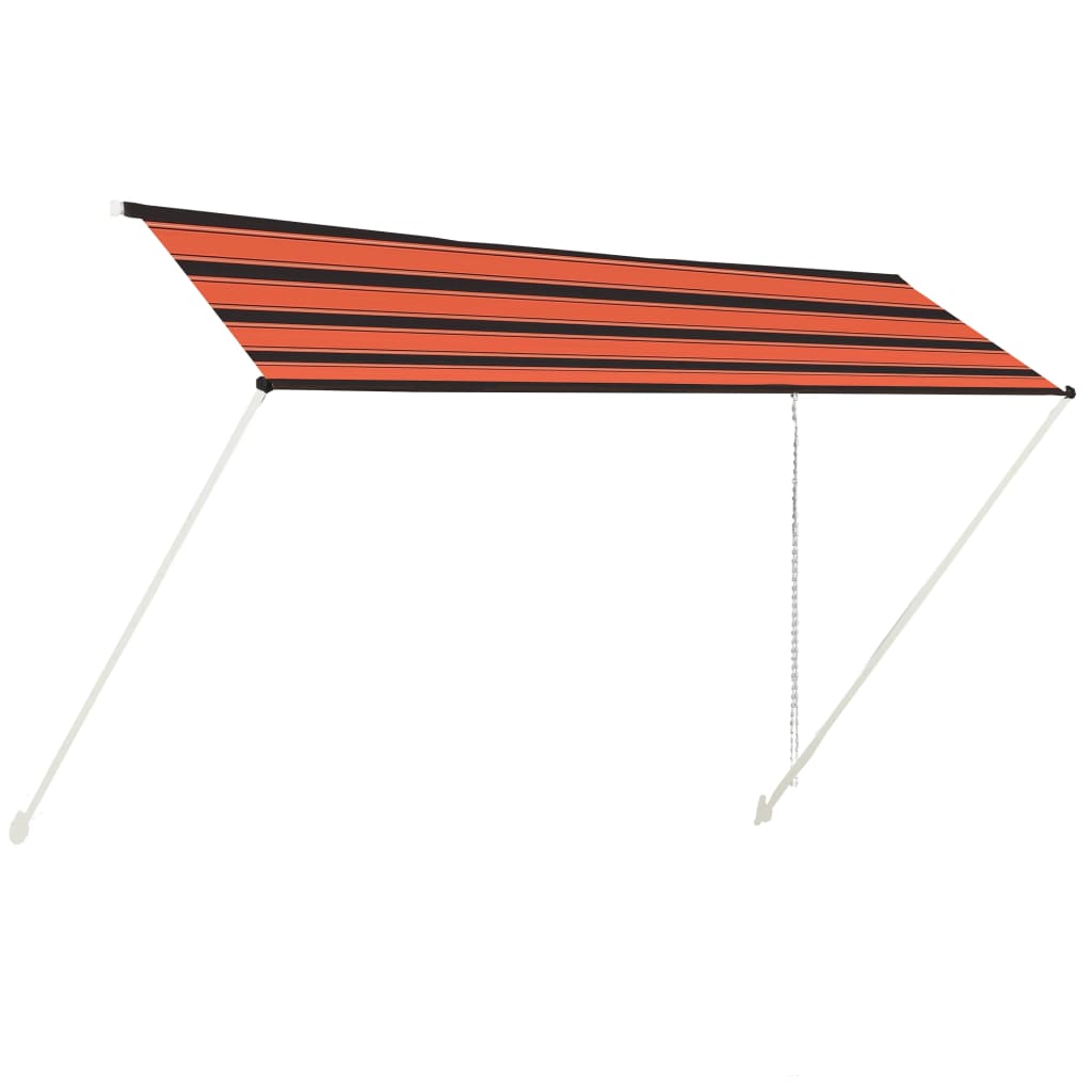 Retractable awning 400x150 cm Orange and brown