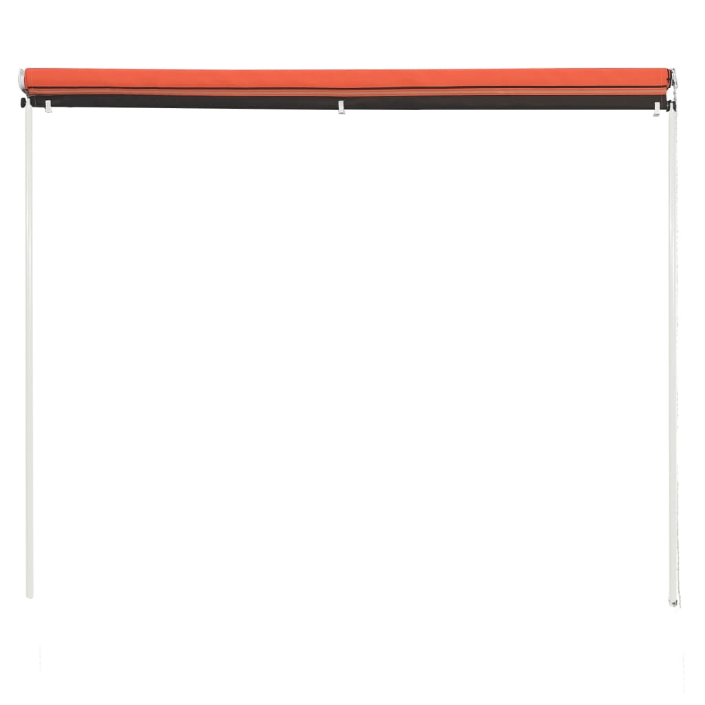 Retractable awning 400x150 cm Orange and brown