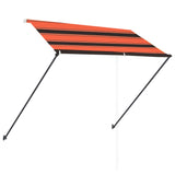 Einziehbare Markise mit LED 250x150 cm Orange und Braun