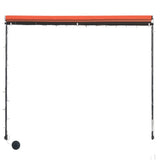 Einziehbare Markise mit LED 250x150 cm Orange und Braun