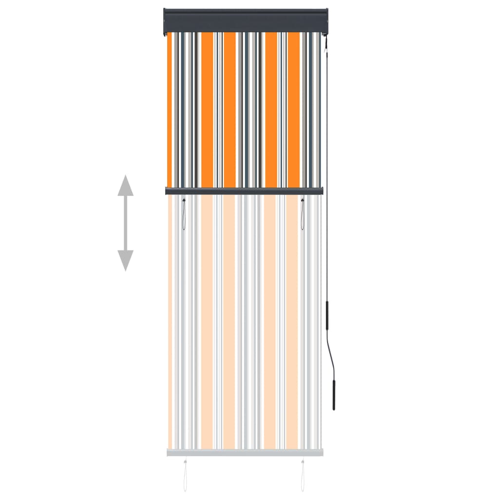 Store roulant d'extérieur 60x250 cm Jaune et bleu