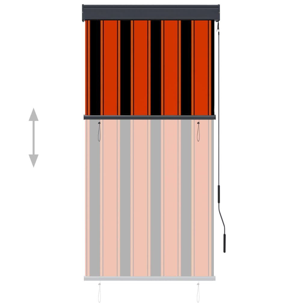 Außenrollo 80x250 cm Orange und Braun