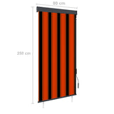 Außenrollo 80x250 cm Orange und Braun