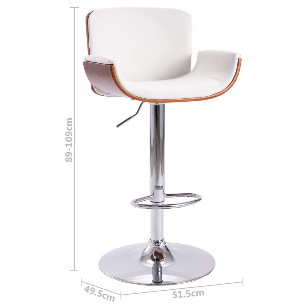 Tabouret de bar Blanc Similicuir