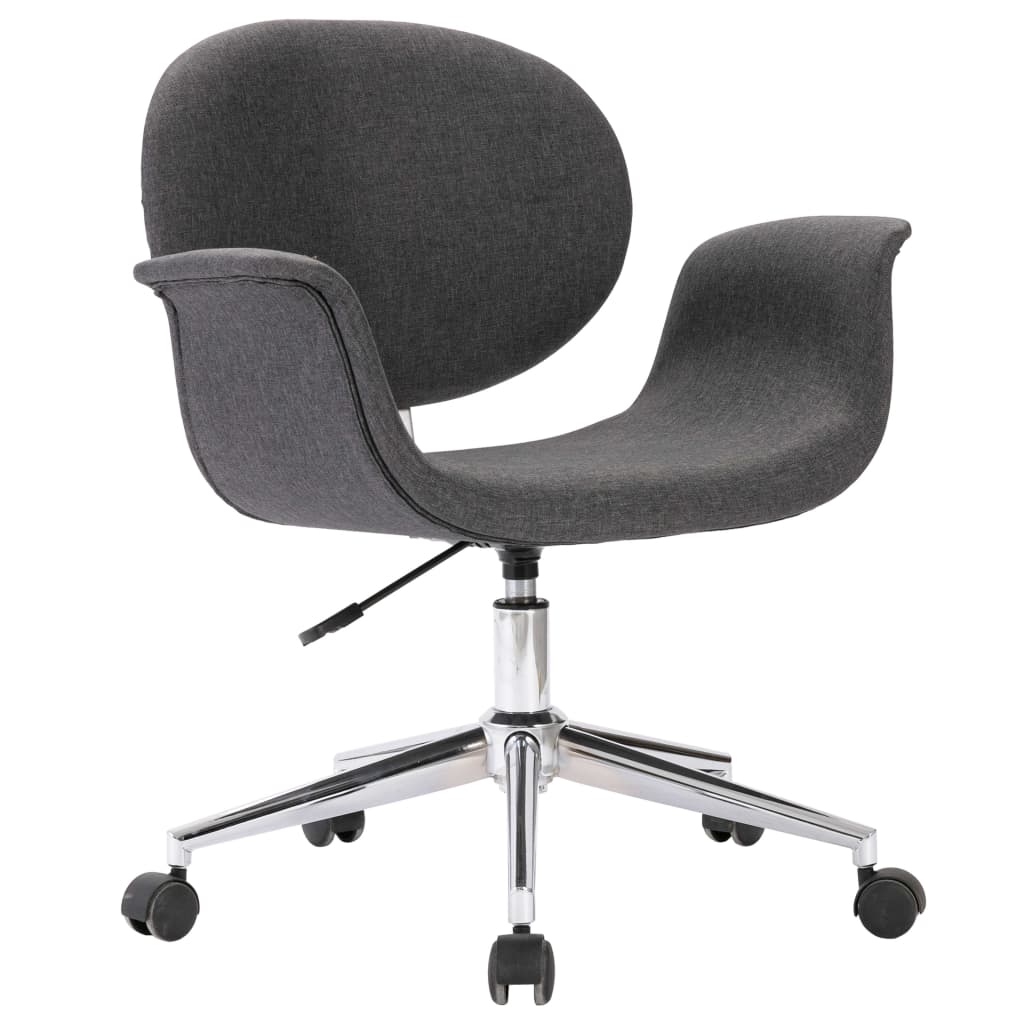 Grey Fabric Swivel Dining Chair