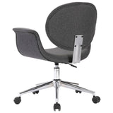 Grey Fabric Swivel Dining Chair