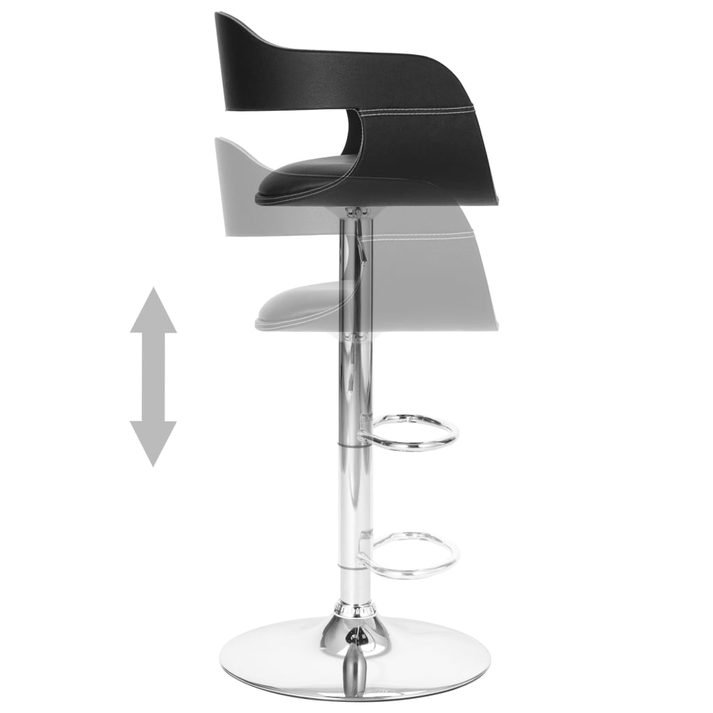 Tabouret de bar Noir Similicuir