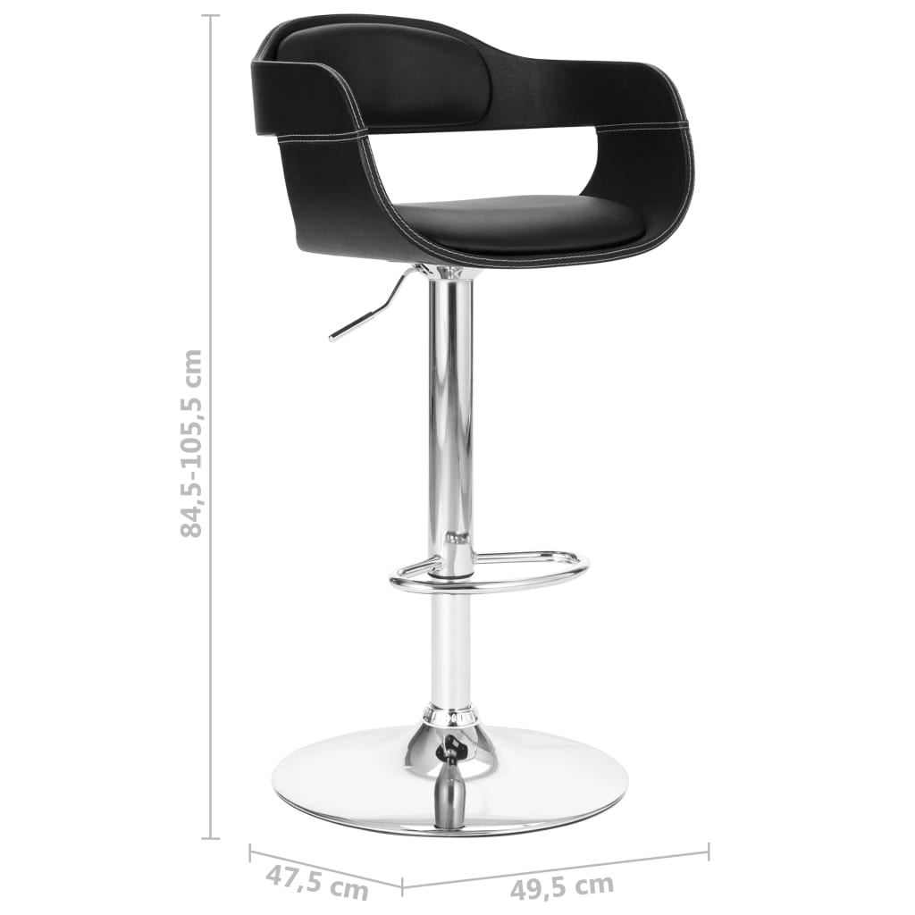 Tabouret de bar Noir Similicuir