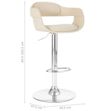 Tabouret de bar Blanc Similicuir