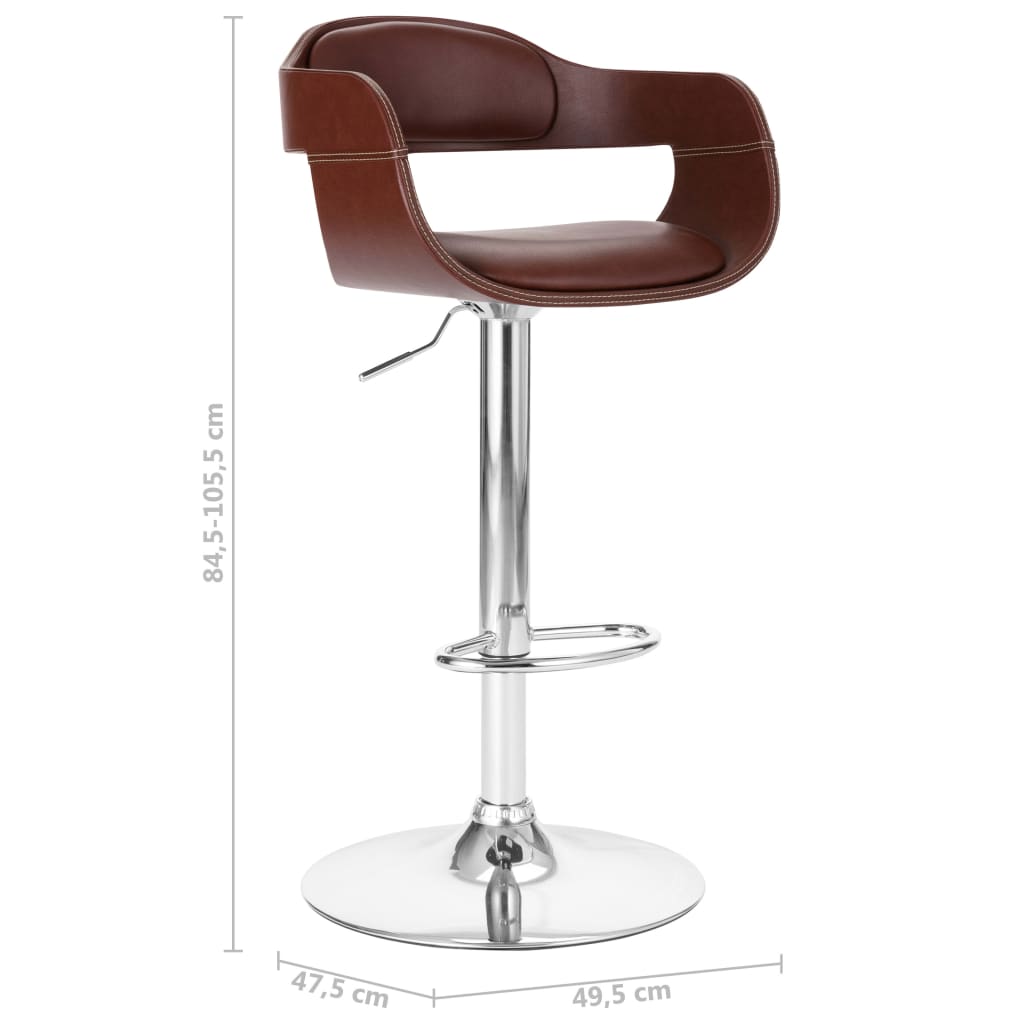 Tabouret de bar Marron Similicuir