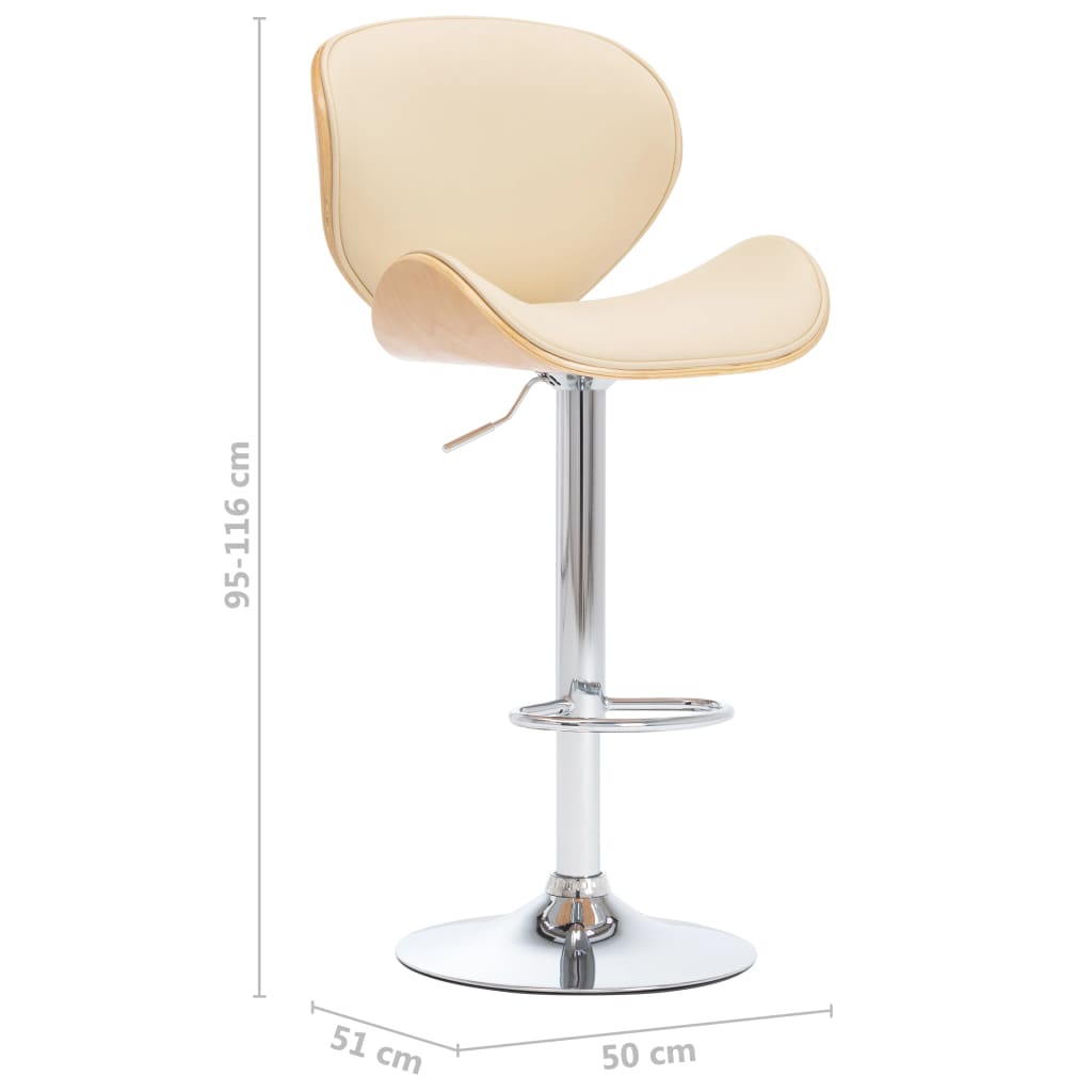 Tabouret de bar Crème Similicuir