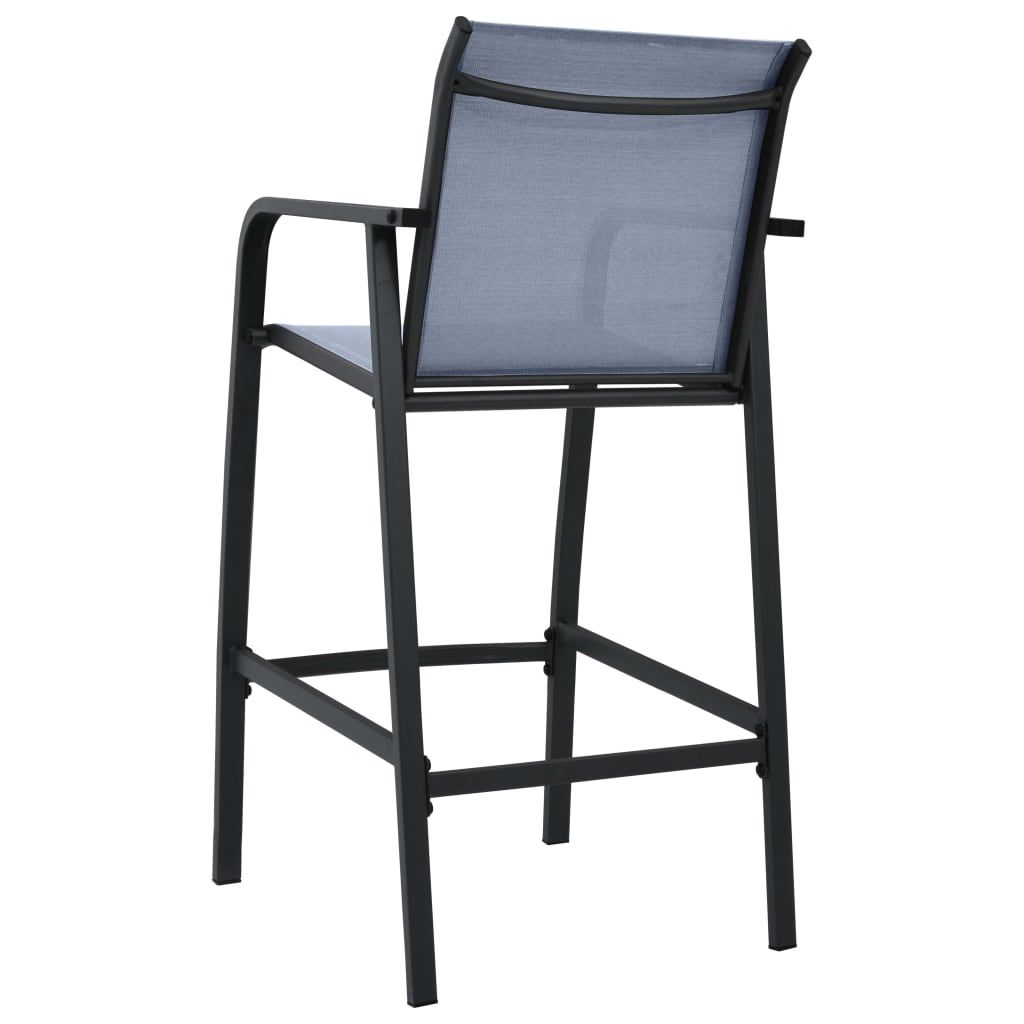 Chaises de bar de jardin lot de 4 Gris Txtilène