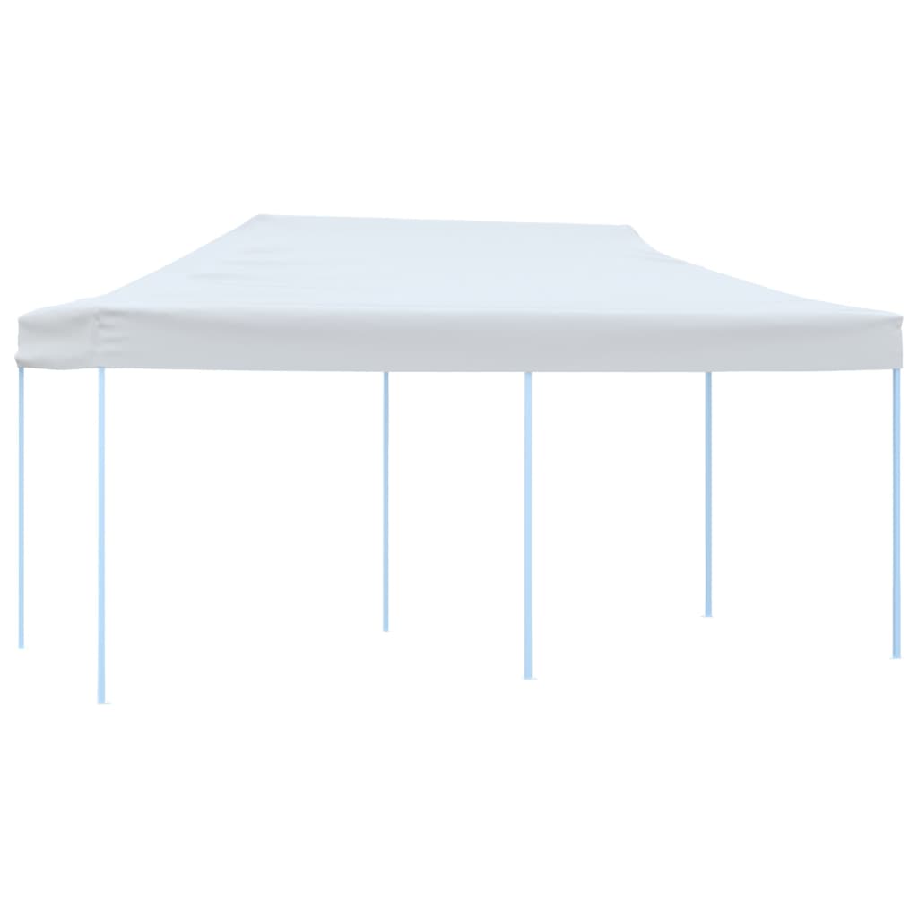 Tente de réception pliable avec parois 3 x 6 m Acier Blanc