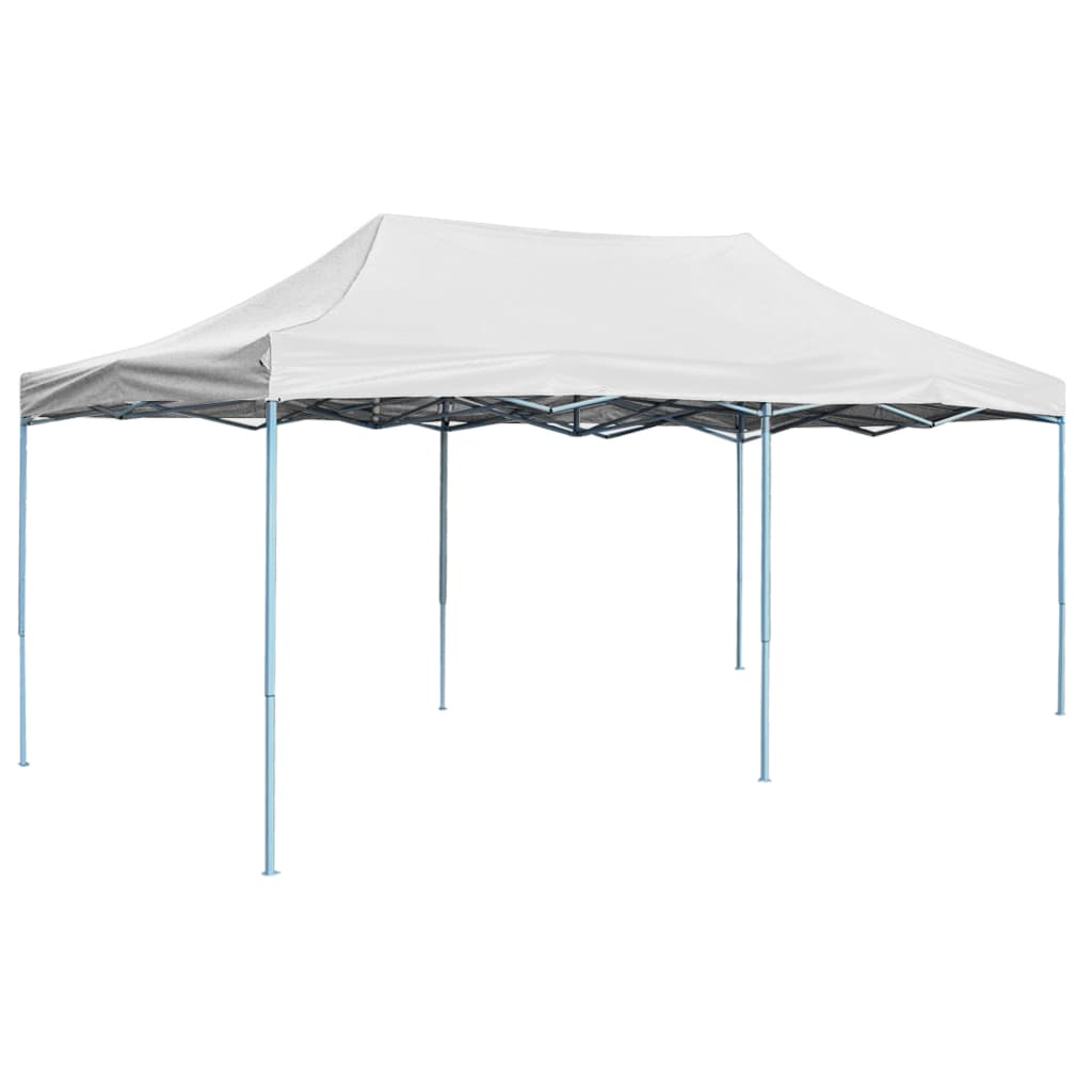 Tente de réception pliable professionnelle 3x6 m Acier Blanc