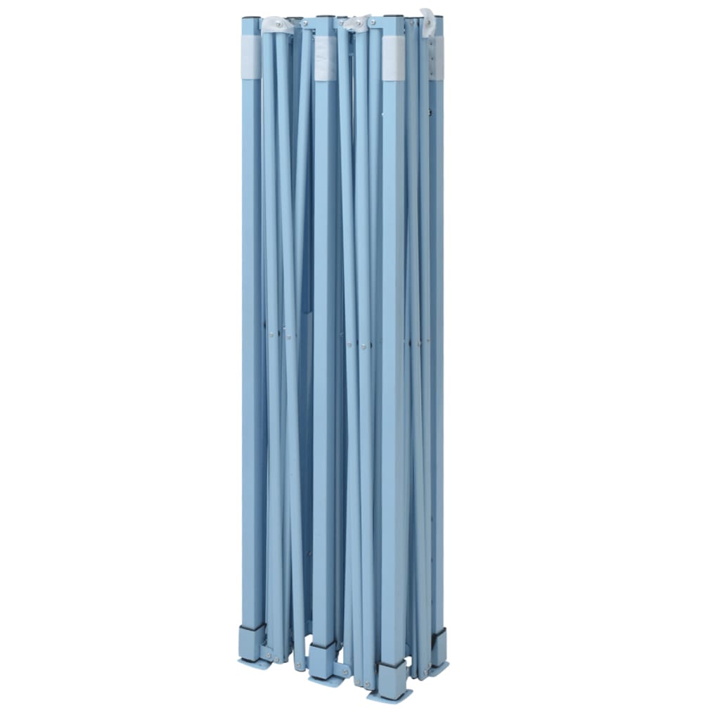 Tente de réception pliable avec 4 parois 3x6 m Acier Bleu