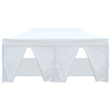 Tente de réception pliable avec 4 parois 3x6 m Acier Blanc