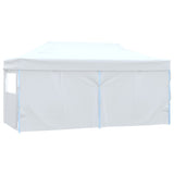 Tente de réception pliable avec 4 parois 3x6 m Acier Blanc