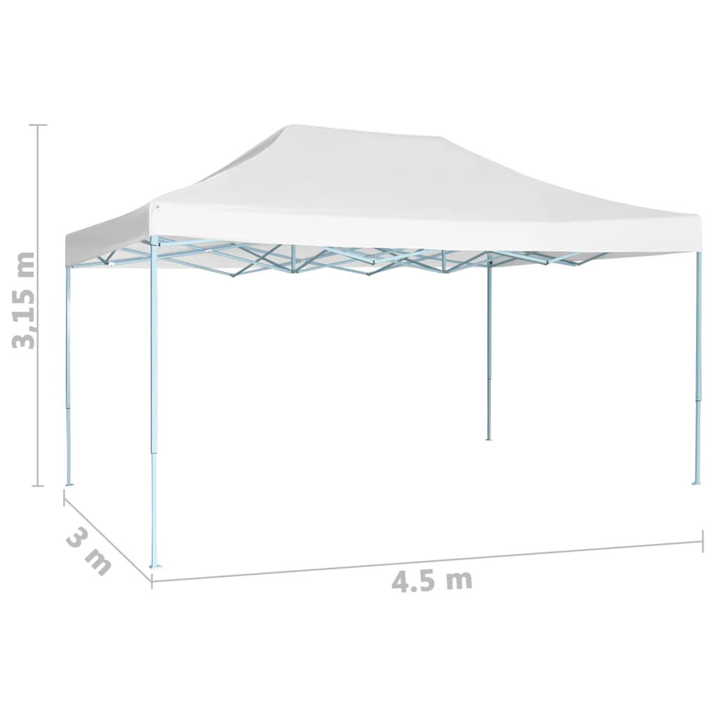 Tente de réception pliable 3x4,5 m Blanc