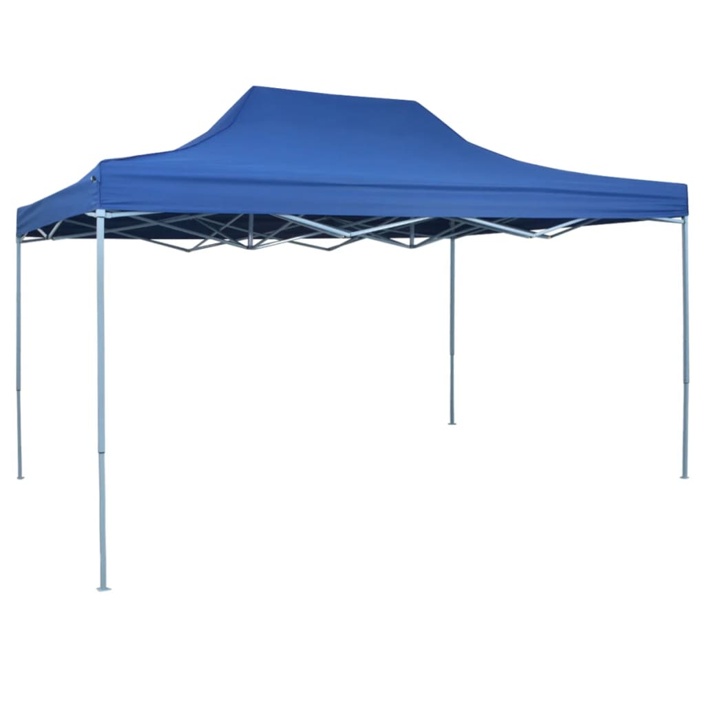 Tente de réception pliable professionnelle 3x4 m Acier Bleu