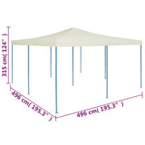 Belvédère pliable 5x5 m Crème