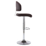 Tabourets de bar lot de 2 marron similicuir