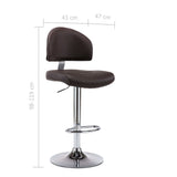 Tabourets de bar lot de 2 marron similicuir