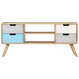 Meuble TV 110x35x48 cm Bois de manguier massif