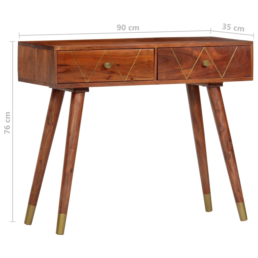 Table console 90x35x76 cm Bois d'acacia massif